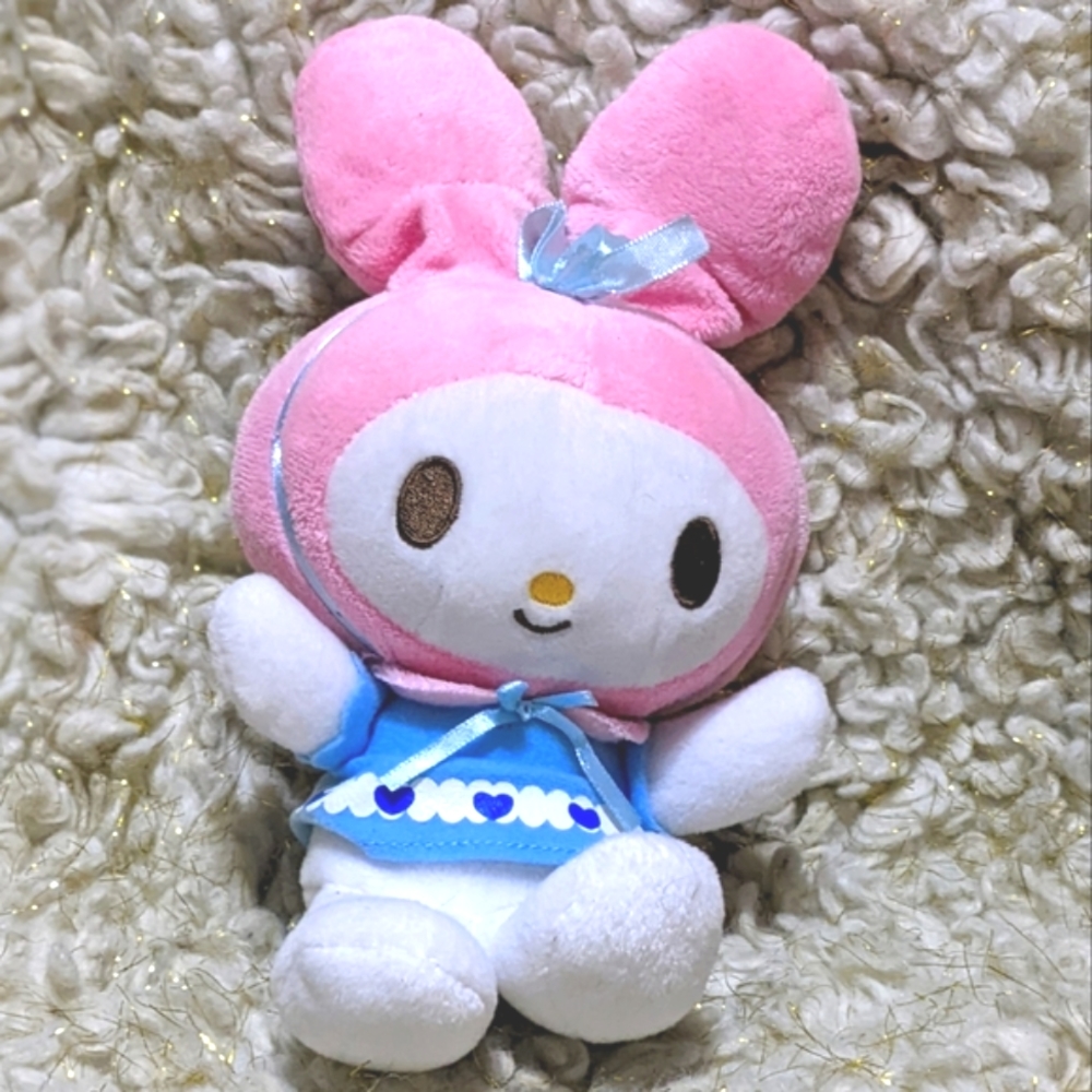 My Melody Plush in Sky Blue Floral Dress